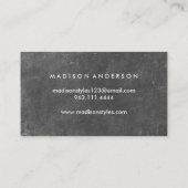 モダンエレガントシンプルタイポグラフィロイヤリティカード 名刺 (裏面)