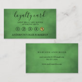 モダンエレガントシンプルタイポグラフィロイヤリティカード 名刺 (正面/裏面)