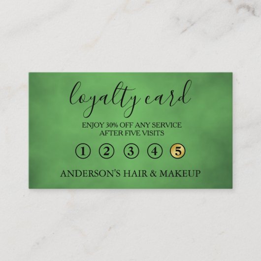 モダンエレガントシンプルタイポグラフィロイヤリティカード 名刺 (正面)