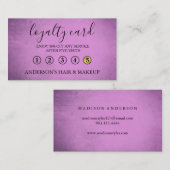 モダンエレガントシンプルタイポグラフィロイヤリティカード 名刺 (正面/裏面)