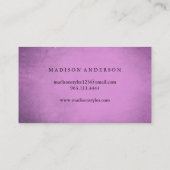 モダンエレガントシンプルタイポグラフィロイヤリティカード 名刺 (裏面)