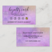 モダンエレガントシンプルタイポグラフィロイヤリティカード 名刺 (正面/裏面)