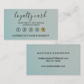 モダンエレガントシンプルタイポグラフィロイヤリティカード 名刺 (正面/裏面)