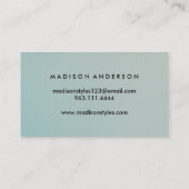 モダンエレガントシンプルタイポグラフィロイヤリティカード 名刺 (裏面)