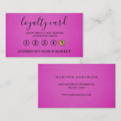 モダンエレガントシンプルタイポグラフィロイヤリティカード 名刺 (正面/裏面)