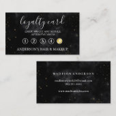 モダンエレガントシンプルタイポグラフィロイヤリティカード 名刺 (正面/裏面)