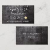 モダンエレガントシンプルタイポグラフィロイヤリティカード 名刺 (正面/裏面)