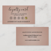 モダンエレガントシンプルタイポグラフィロイヤリティカード 名刺 (正面/裏面)