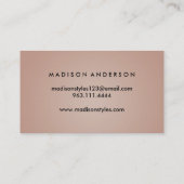 モダンエレガントシンプルタイポグラフィロイヤリティカード 名刺 (裏面)