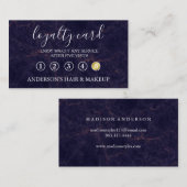 モダンエレガントシンプルタイポグラフィロイヤリティカード 名刺 (正面/裏面)