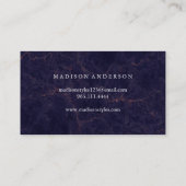 モダンエレガントシンプルタイポグラフィロイヤリティカード 名刺 (裏面)