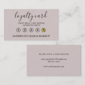 モダンエレガントシンプルタイポグラフィロイヤリティカード 名刺 (正面/裏面)