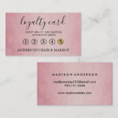 モダンエレガントシンプルタイポグラフィロイヤリティカード 名刺 (正面/裏面)