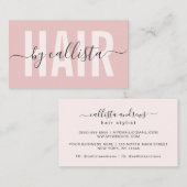 モダンエレガントシンプルタイポグラフィ美容師 名刺 (正面/裏面)