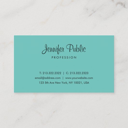 モダンエレガントシンプルテンプレートタイポグラフィトレンディー 名刺 (裏面)