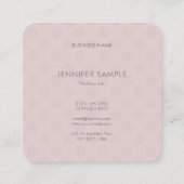 モダンエレガントシンプルテンプレートプロフェッショナルデザイン スクエア名刺 (裏面)