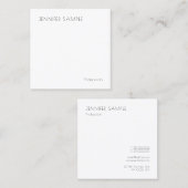 モダンエレガントシンプルテンプレートプロフェッショナル スクエア名刺 (正面/裏面)