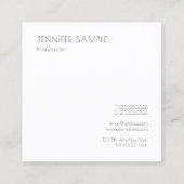 モダンエレガントシンプルテンプレートプロフェッショナル スクエア名刺 (裏面)