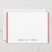 モダンエレガントシンプルテンプレートモノグラムイニシャル ノートカード (正面)