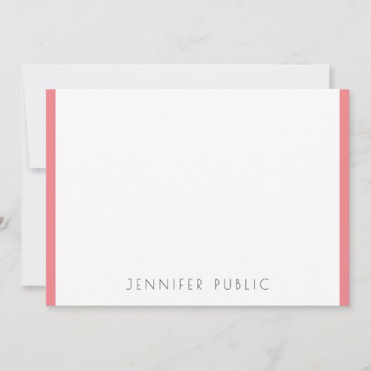 モダンエレガントシンプルテンプレートモノグラムイニシャル ノートカード (正面)