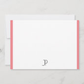 モダンエレガントシンプルテンプレートモノグラムイニシャル ノートカード (裏面)