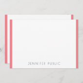 モダンエレガントシンプルテンプレートモノグラムイニシャル ノートカード (正面/裏面)