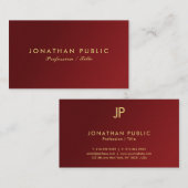 モダンエレガントシンプルテンプレートユーカスタム文字 名刺 (正面/裏面)