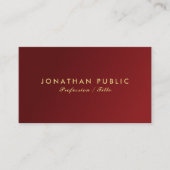 モダンエレガントシンプルテンプレートユーカスタム文字 名刺 (正面)