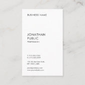 モダンエレガントシンプルテンプレート白黒 名刺 (裏面)