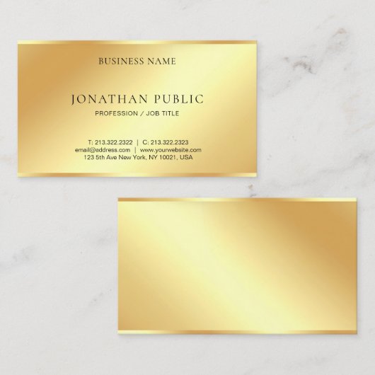 モダンエレガントシンプルデザインテンプレートプロフェッショナル 名刺 (正面/裏面)