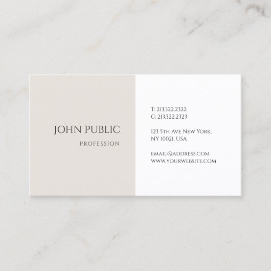 モダンエレガントシンプルデザインテンプレート 名刺 (正面)