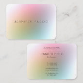 モダンエレガントシンプルデザイントレンディーカラフル 名刺 (正面/裏面)
