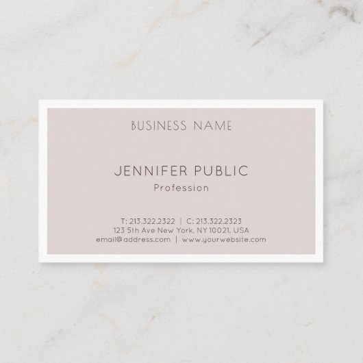 モダンエレガントシンプルデザイントレンドカラーテンプレート 名刺 (裏面)