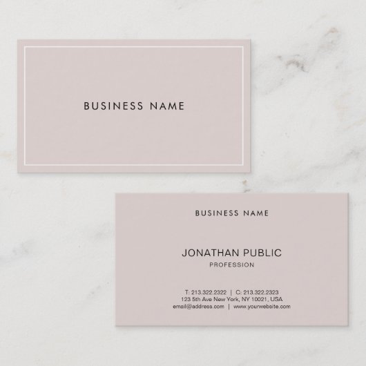 モダンエレガントシンプルデザインプロフェッショナルトレンディー 名刺 (正面/裏面)