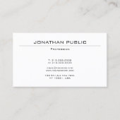 モダンエレガントシンプルデザインプロフェッショナルプレーン 名刺 (正面)