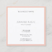 モダンエレガントシンプルデザインプロフェッショナル スクエア名刺 (裏面)