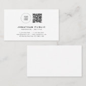 モダンエレガントシンプルデザインユーカスタム文字 名刺 (正面/裏面)