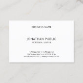 モダンエレガントシンプルデザイン白黒テンプレート 名刺 (裏面)