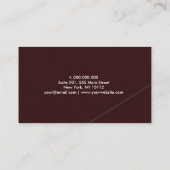 モダンエレガントシンプルトレンディークラッシーミニマルマルーン 名刺 (裏面)