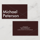 モダンエレガントシンプルトレンディークラッシーミニマルマルーン 名刺 (正面/裏面)