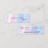 モダンエレガントシンプルハート,ホログラフィック ロイヤリティカード (正面/裏面)