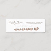 モダンエレガントシンプルバラ金ゴールドハート、白 ロイヤリティカード (裏面)