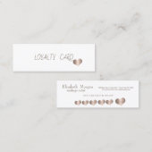 モダンエレガントシンプルバラ金ゴールドハート、白 ロイヤリティカード (正面/裏面)
