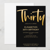 モダンエレガントシンプルパーティー 招待状 (正面/裏面)