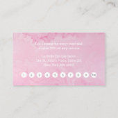 モダンエレガントシンプルピンクマーブルサロン ロイヤリティカード (裏面)