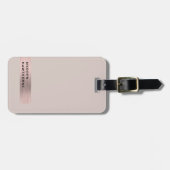 モダンエレガントシンプルフェイクバラ金ゴールドブラッシュド金属材 ラゲッジタグ (正面横)