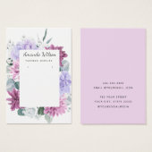 モダンエレガントシンプルフローラジュエリー表示カード (正面&裏面)