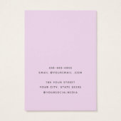 モダンエレガントシンプルフローラジュエリー表示カード (裏面)