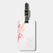 モダンエレガントシンプルフローラ個人ブランド ラゲッジタグ (正面縦)