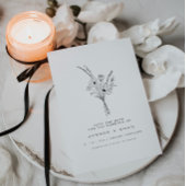 モダンエレガントシンプルフローラ日付カードの保存 招待状